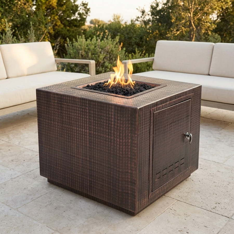 The Outdoor Plus 36" Forma Fire Pit — Hammered Copper