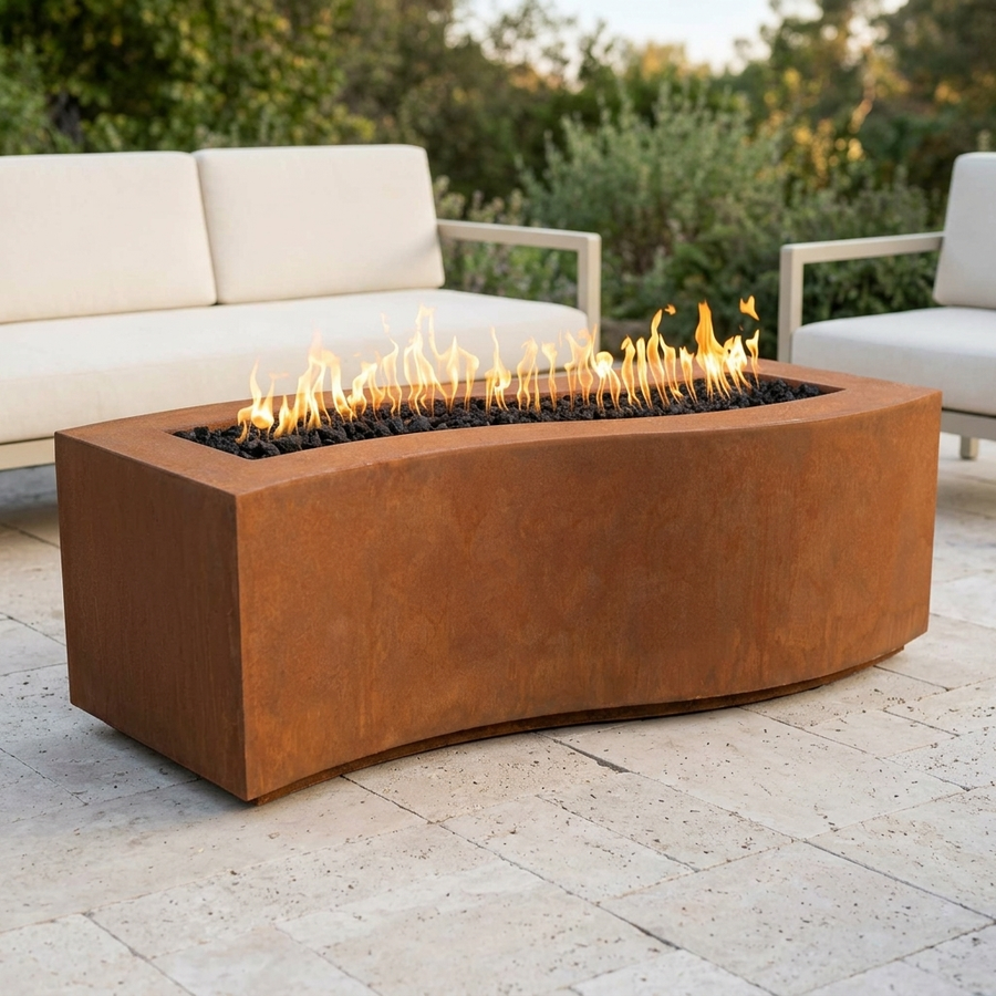 The Outdoor Plus 60" Billow Fire Pit — Corten Steel
