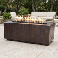 The Outdoor Plus 84" Pismo Fire Pit — Hammered Copper — patio view
