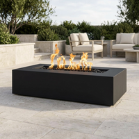 The Outdoor Plus 60" Regal Fire Pit — GFRC — Low Voltage Electronic Ignition — patio view
