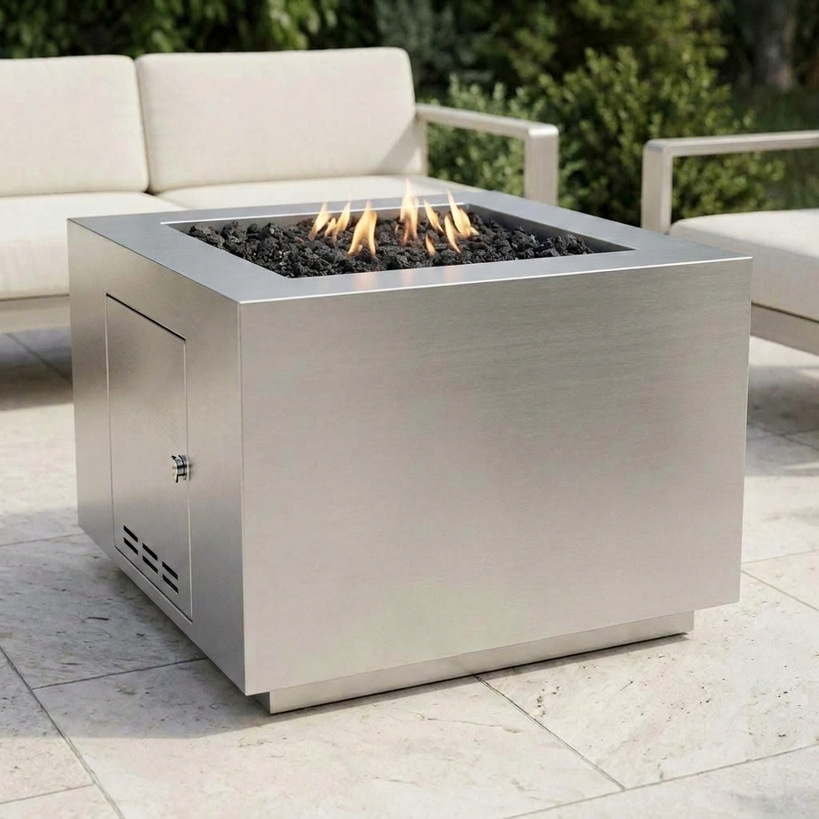 The Outdoor Plus 36" Forma Fire Pit — Stainless Steel