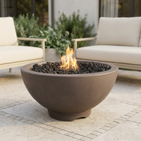 The Outdoor Plus 38" Sonoma Fire Pit — GFRC — Match Lit w/ Flame Sense — patio view