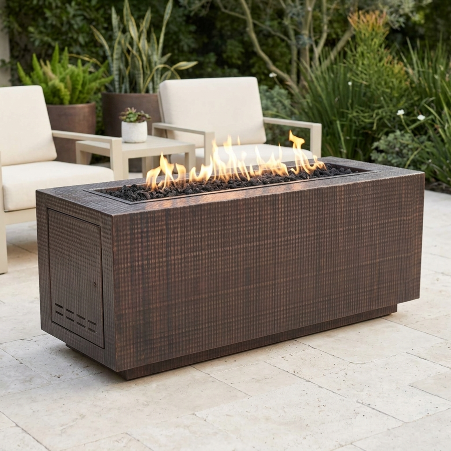 The Outdoor Plus 60" Pismo Fire Pit — Hammered Copper