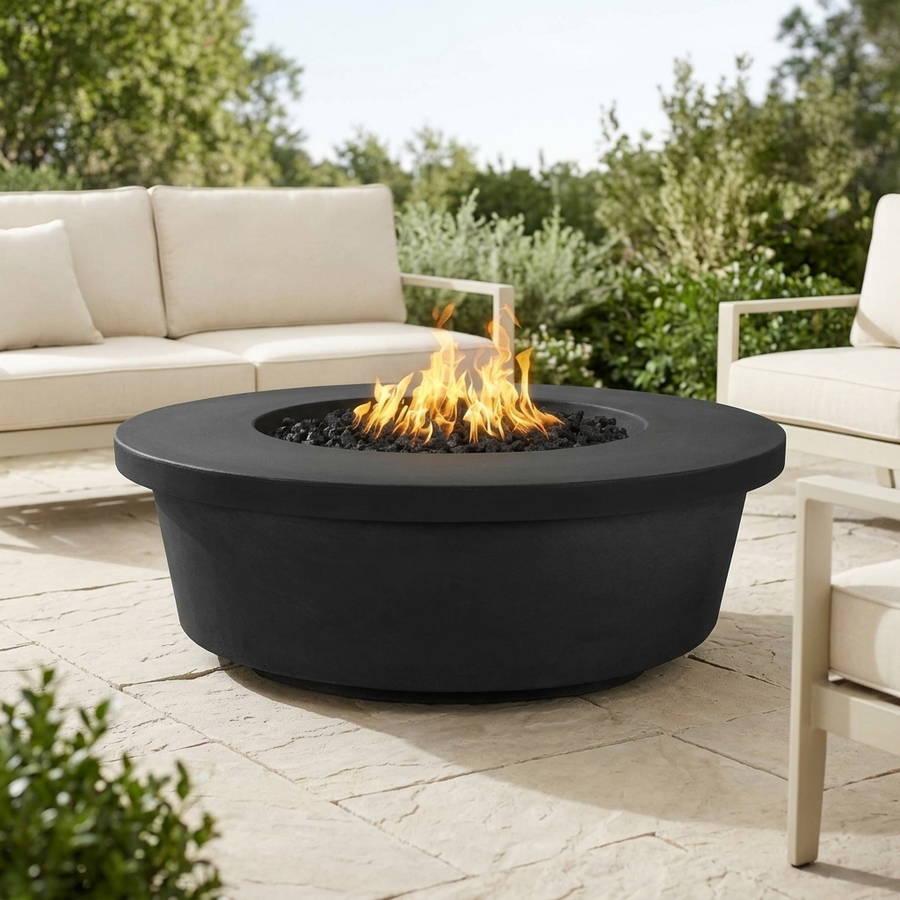The Outdoor Plus 48" Tempe Fire Pit — GFRC — Low Voltage Electronic Ignition