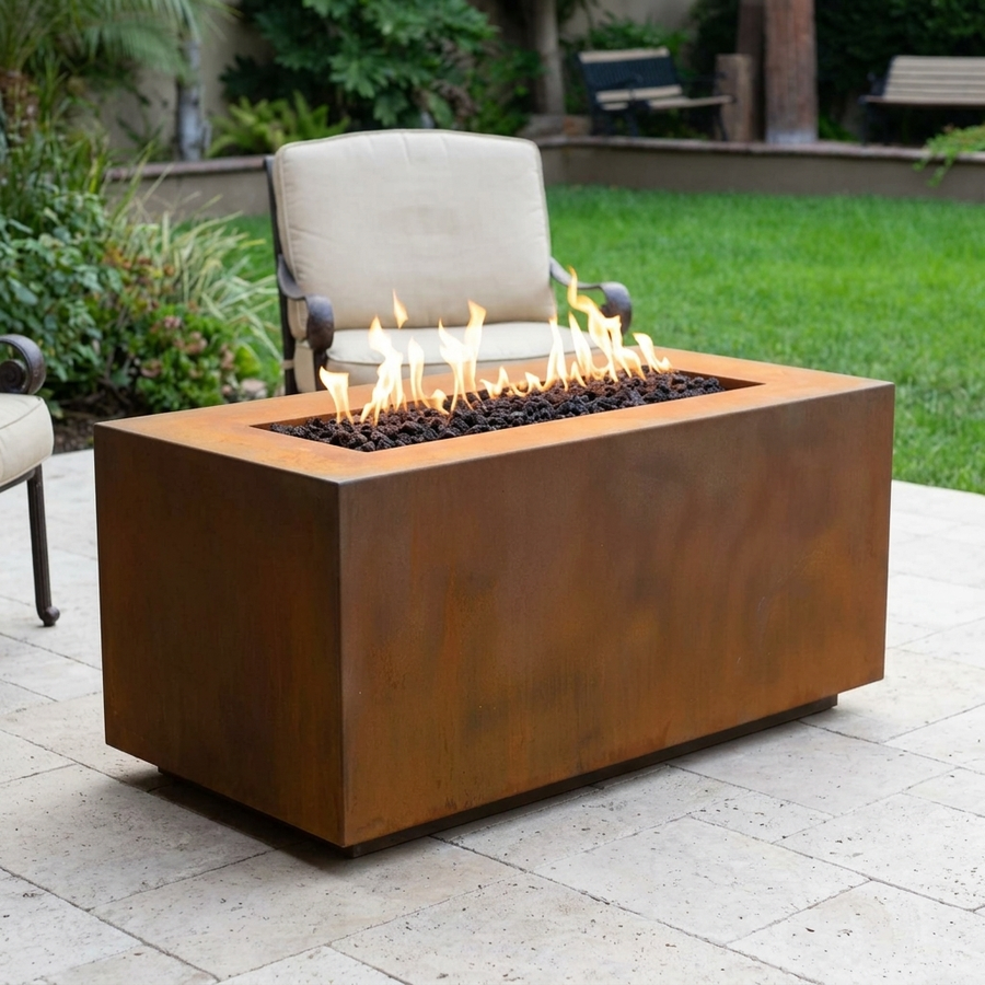 The Outdoor Plus 48" Pismo Fire Pit — Corten Steel