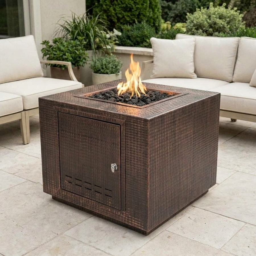 The Outdoor Plus 42" Forma Fire Pit — Hammered Copper