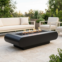 The Outdoor Plus 84" La Jolla Fire Pit — Powder Coat — patio view