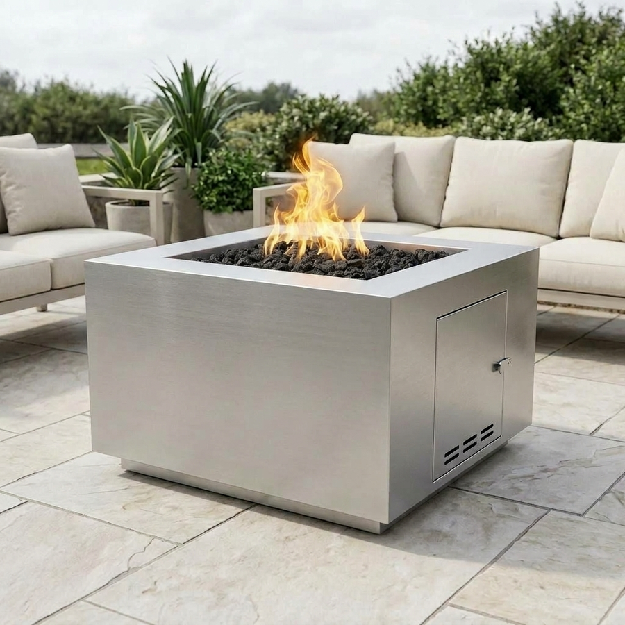 The Outdoor Plus 42" Forma Fire Pit — Stainless Steel