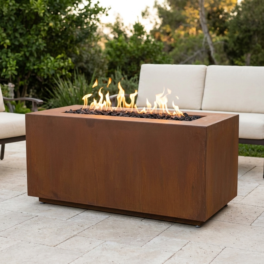 The Outdoor Plus 60" Pismo Fire Pit — Corten Steel
