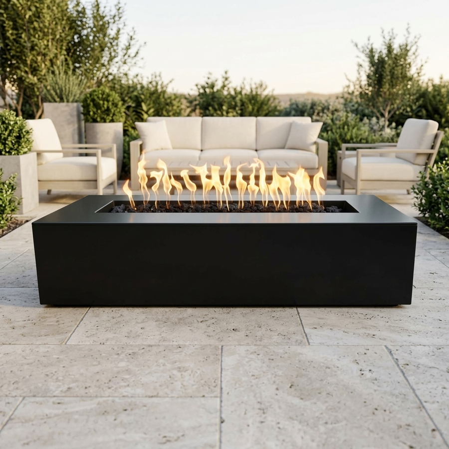 The Outdoor Plus 48" Regal Fire Pit — Powder Coat — Low Voltage Electronic Ignition