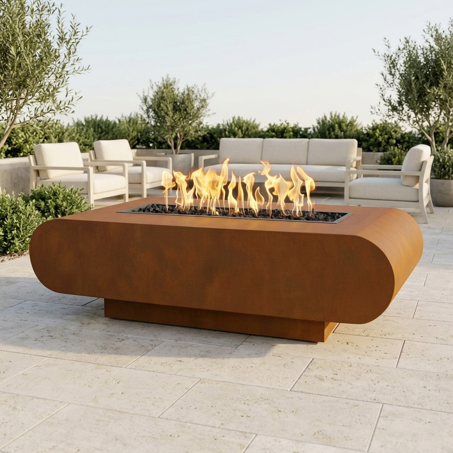 The Outdoor Plus 72" La Jolla Fire Pit — Corten Steel