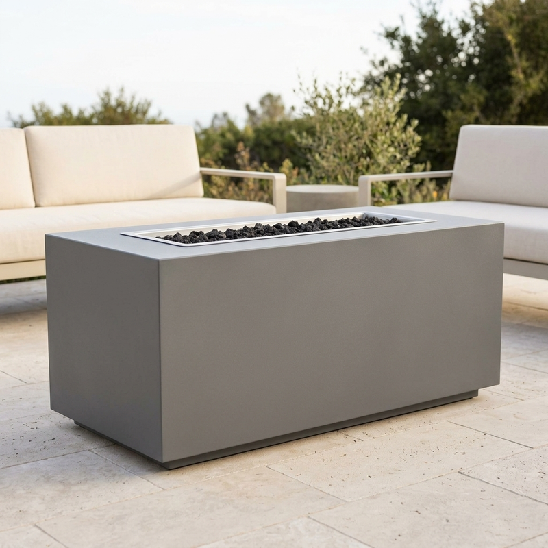 The Outdoor Plus 60" Pismo Fire Pit — Powder Coat — patio view