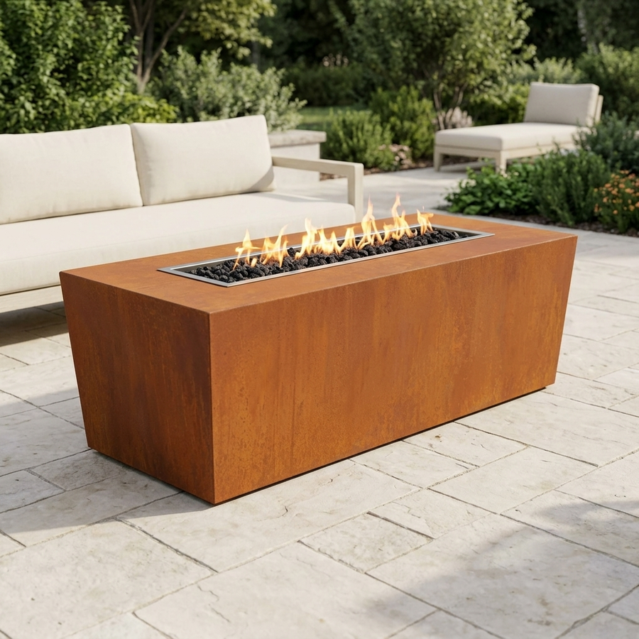 The Outdoor Plus 72" Mesa Fire Pit — Corten Steel
