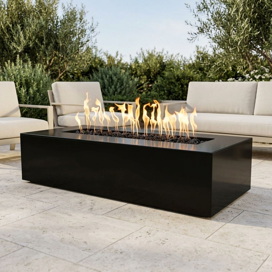 The Outdoor Plus 60" Regal Fire Pit — Powder Coat — Plug & Play