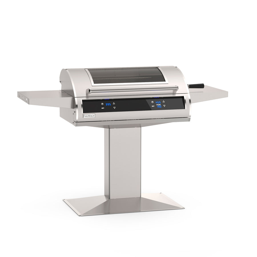 Fire Magic EL500s Accessible Patio Post Electric Grill — Dual-Zone Digital Control with Magic View Window