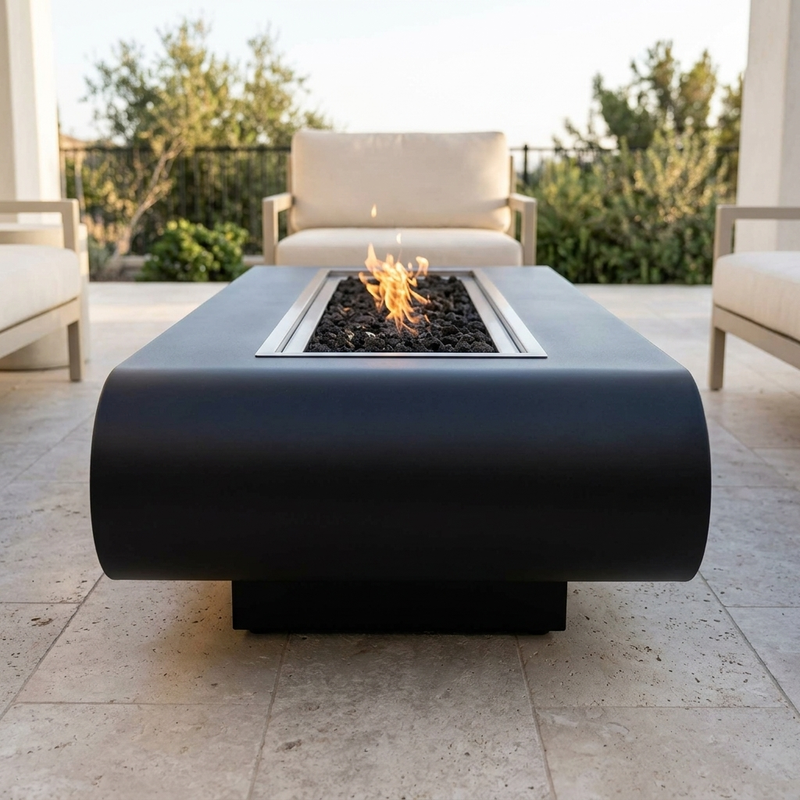 The Outdoor Plus 84" La Jolla Fire Pit — Powder Coat — alternate view