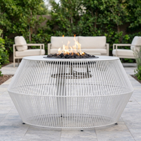 The Outdoor Plus 60-Inch Cesto Fire Pit — White — alternate view
