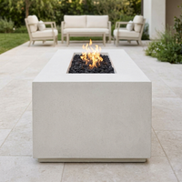 The Outdoor Plus 60" Pismo Fire Pit — GFRC — Fire Glow (Spark Ignition w/ Flame Sense) — alternate view
