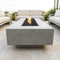 Del Mar 84-Inch GFRC Fire Pit — Low Voltage Electronic — Natural Gray alternate view