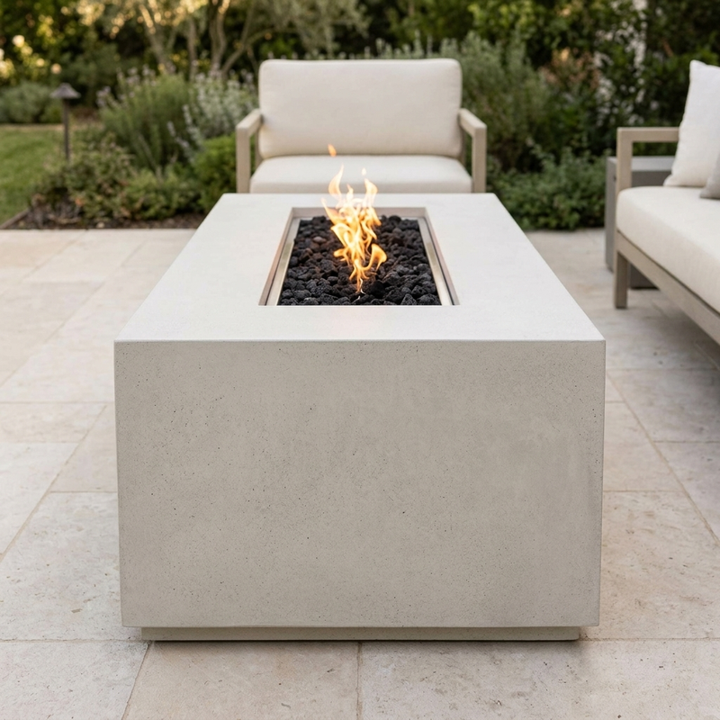 The Outdoor Plus 48" Pismo Fire Pit — GFRC — Low Voltage Electronic Ignition — alternate view