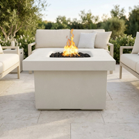 The Outdoor Plus 36" Square Ramona Fire Table — GFRC — Match Lit w/ Flame Sense — alternate view