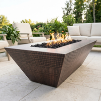 The Outdoor Plus 60" Atlantic Fire Pit — 18" Tall — Hammered Copper — alternate view