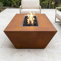 The Outdoor Plus 96" Atlantic Fire Pit — 24" Tall — Corten Steel — alternate view