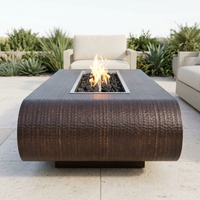 The Outdoor Plus 60" La Jolla Fire Pit — Hammered Copper — alternate view