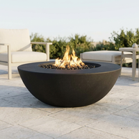 The Outdoor Plus 60" Sedona Fire PIt — Wide Ledge — GFRC — Fire Glow (Spark Ignition w/ Flame Sense) — alternate view