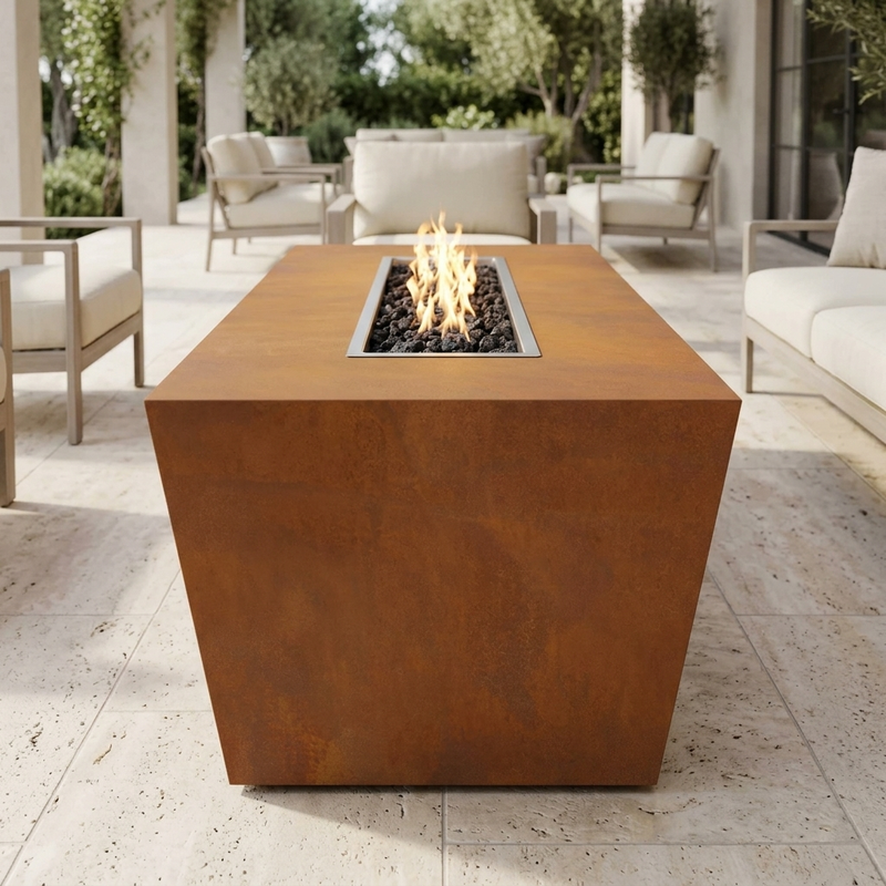 The Outdoor Plus 72" Mesa Fire Pit — Corten Steel — alternate view