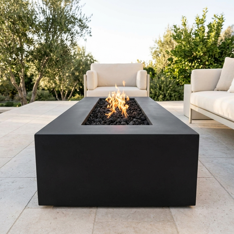 The Outdoor Plus 54" Regal Fire Pit — GFRC — Low Voltage Electronic Ignition — alternate view