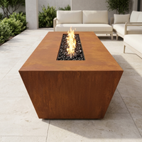 The Outdoor Plus 84" Atlantic Fire Pit — 18" Tall — Corten Steel — alternate view