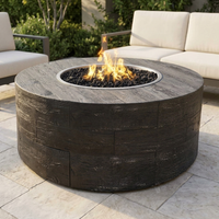 The Outdoor Plus 42" Sequoia Fire Pit — 24" Tall — Wood Grain — alternate view