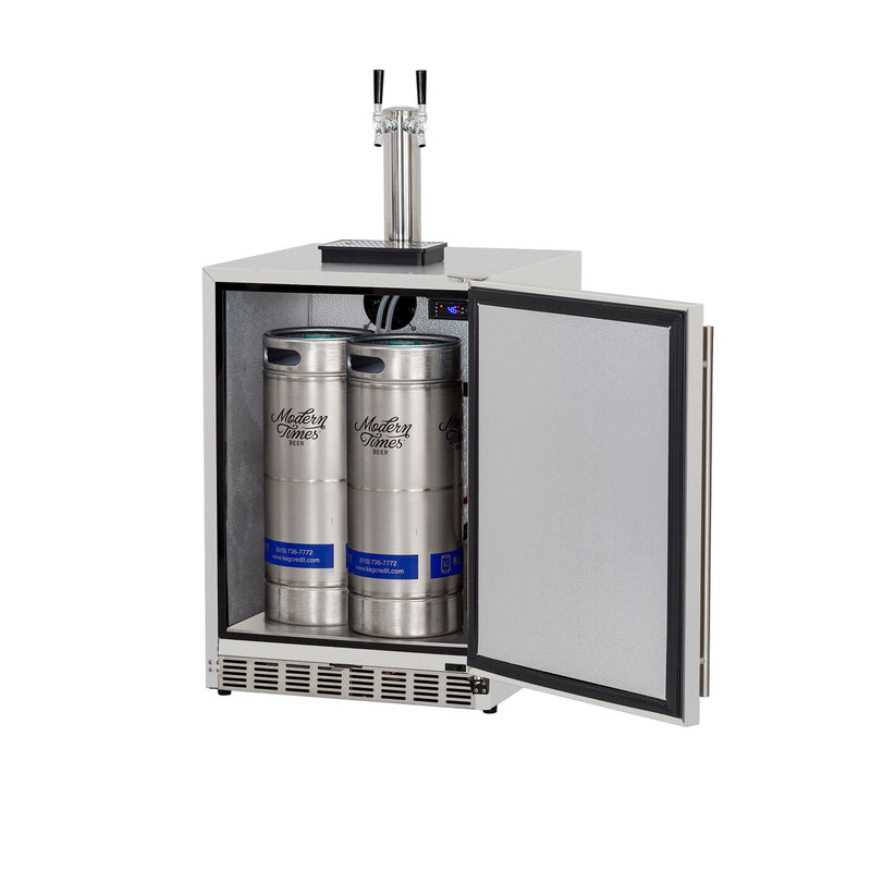 Summerset 24" 6.6 Cu. Ft. Deluxe Outdoor-Rated Double Tap Kegerator