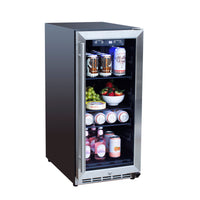 Summerset 15" Outdoor Rated Refrigerator with Glass Door