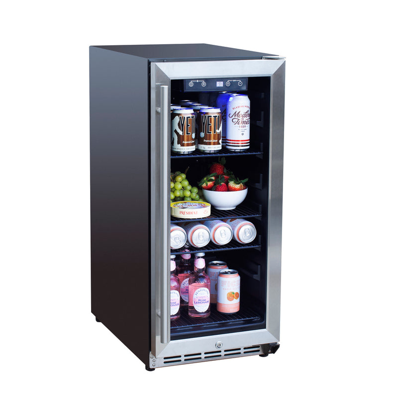 Summerset 15" Outdoor Rated Refrigerator with Glass Door