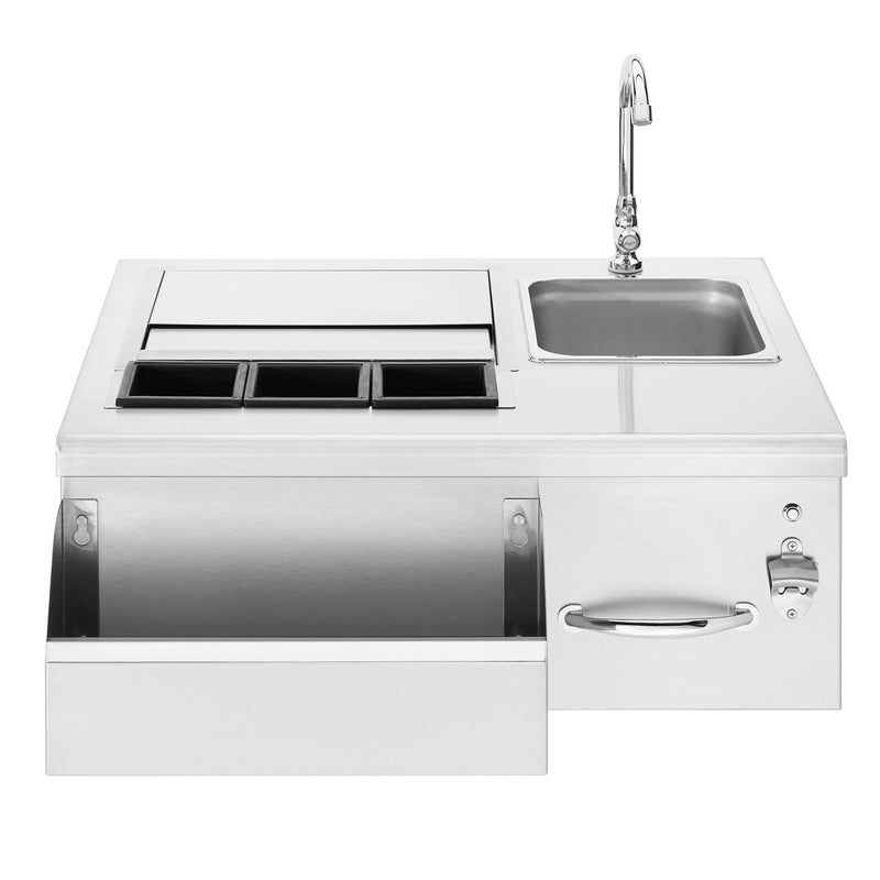 Summerset 30" Stainless Steel Built-In Beverage Center & Prep Station with LED