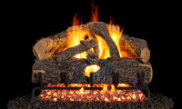 18" Charred Evergreen Oak Vented Gas Log Set | Real Fyre