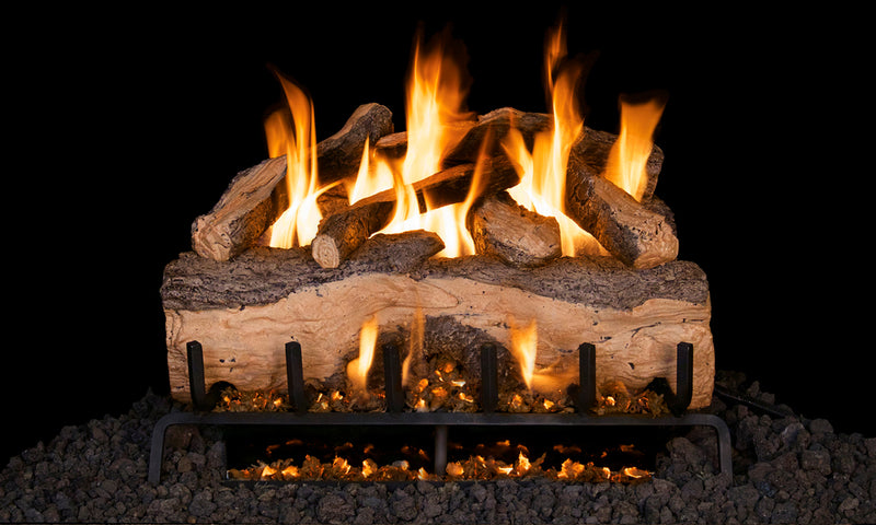 39" Mountain Crest Split Oak Vented Gas Log Set | Real Fyre