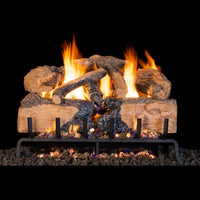 30" Charred Angel Split Oak Vented Gas Log Set | Real Fyre