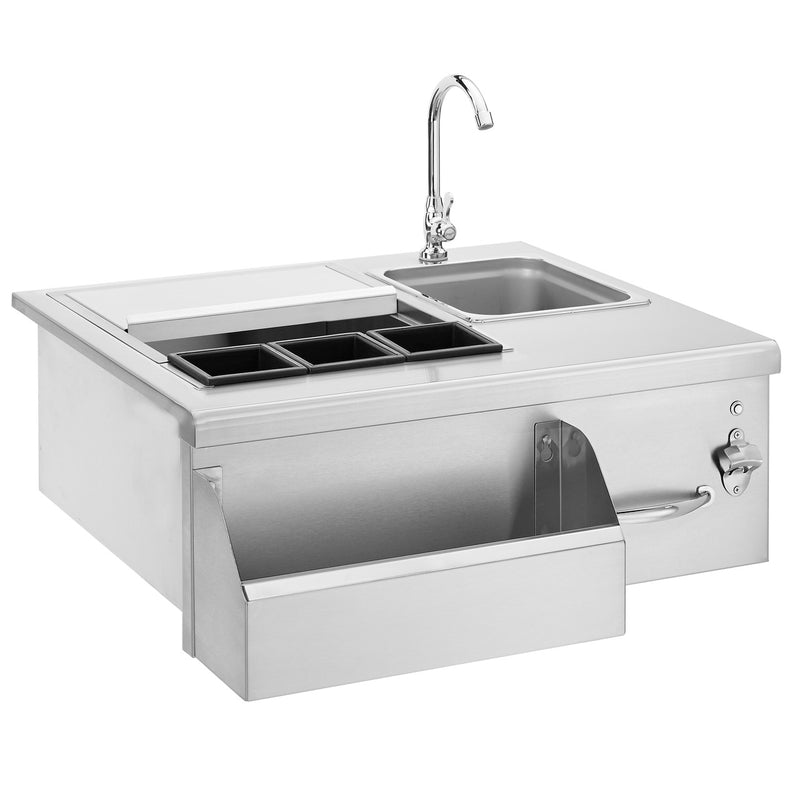 Summerset 30" Stainless Steel Built-In Beverage Center & Prep Station with LED