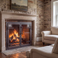 Hammered Edge - Masonry & Prefab Fireplace Glass Doors | Custom