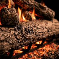 19" Golden Oak Vented Gas Log Set | Real Fyre