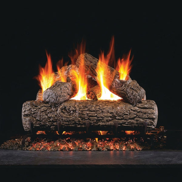 24-inch Golden Oak Vented Gas Log Set by Real Fyre