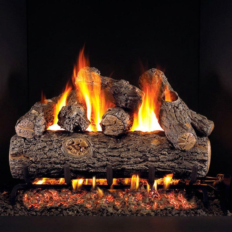 12-inch Oak Designer Plus Vented Gas Log Set by Real Fyre
