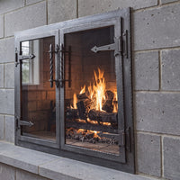 Hammered Edge - Masonry & Prefab Fireplace Glass Doors | Custom