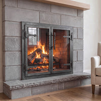 Hammered Edge - Masonry & Prefab Fireplace Glass Doors | Custom