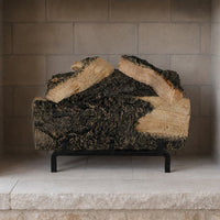 15" Western Pine Vented Gas Log Set | Hargrove — installed in masonry fireplace