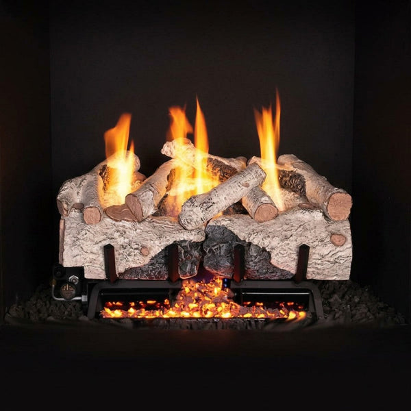 24" Charred Alpine Birch Ventless Gas Logs | Real Fyre