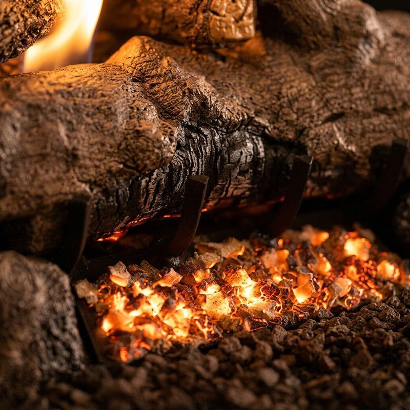 18" Evening Fyre See-Through Ventless Gas Logs | Real Fyre